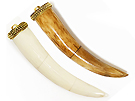 Tibetan Bone & Horn Tusk Pendants